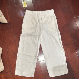 White Cropped Aritzia Pants
